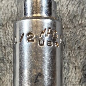 Mac Tools 1/2 Inch Deep Socket 6‎ Point MD166 USA Made Chrome 1/4 Drive